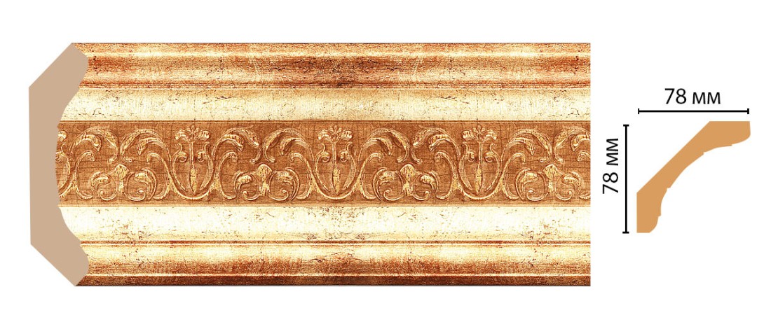Плинтус потолочный DECOMASTER 169-126 (76*76*2400мм)