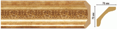 Плинтус потолочный DECOMASTER 169-126 (76*76*2400мм)