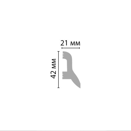 Плинтус напольный DECOMASTER D230-115 ДМ (42*21*2000 мм)